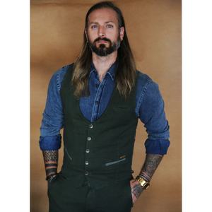 Chaleco acolchado Cardato para hombre Reversible a prueba de viento lona poliéster doble botonadura con logotipo personalizado con técnicas de punto - Product Image 2