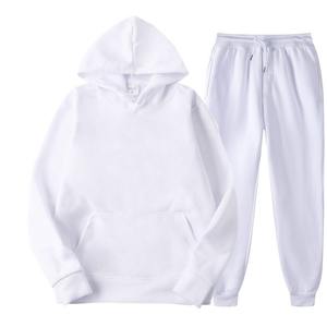 Ensemble sweat-shirt et pantalon d'hiver pour homme, coupe slim, tendance, unisexe, jogging décontracté, survêtement, 100% coton, polaire, taille élastique - Product Image 2