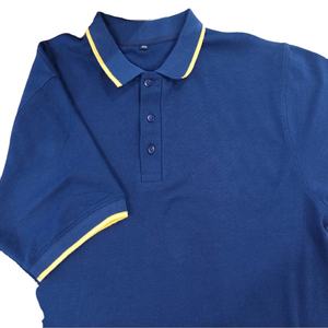 Polo pour homme en piqué de coton de haute qualité, couleur unie, avec col et poignets contrastants, design personnalisé, vente en gros - Product Image 6