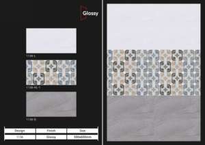 Azulejos de cerámica para pared de 300x600 mm, diseño confortable, para baño y cocina, acabado brillante, mate, con efecto de azúcar tallado, diseño de pared interior de lujo. - Product Image 4