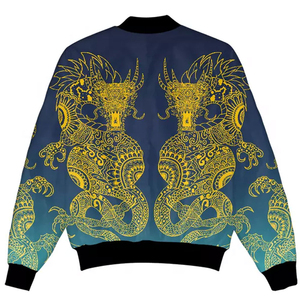 Chaquetas de sublimación para mujer con cremallera, diseñe su propio diseño de moda, chaqueta de sublimación de bombardero de satén para hombres - Product Image 3