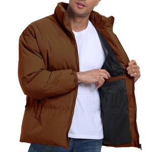 Chaqueta de burbujas impermeable y transpirable para hombre, cuello alto, estilo urbano de invierno, servicio OEM, material de nailon/poliéster - Product Image 6