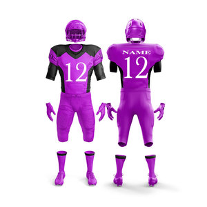 Uniforme de fútbol americano barato al por mayor para hombres, camisetas de jugadores de color personalizadas, manga corta, deporte, bordado, ropa cosida - Product Image 5