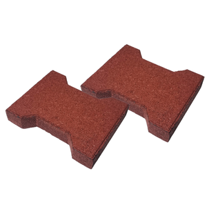 Supersafe Malaysia Manufacturer Rubber T-Bone Dog Bone Pavers 15-50mm Thickness Modern Design Outdoor/Indoor Use Rubber Flooring - Product Image 1
