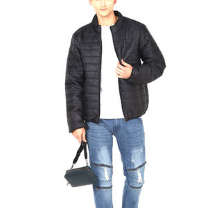 Chaqueta acolchada de verano para hombre personalizada al por mayor, Parka de lona transpirable a prueba de viento con cuello levantado, ropa informal - Product Image 3