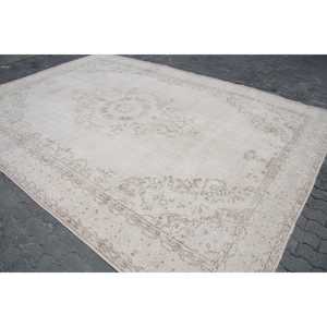 พรมขนาด 9.2x13.5 ฟุต, พรมตุรกีโบราณ, พรมขนสัตว์สีขาว - Product Image 2