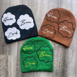 Venta al por mayor gorros de invierno gorro barato liso gorro de alta calidad al por mayor gorro bordado personalizado - Product Image 1