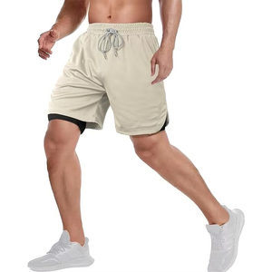Nouveau modèle de short de fitness pour homme avec logo personnalisé short de fitness respirant avec cordon de serrage solide services de sport OEM ODM - Product Image 6