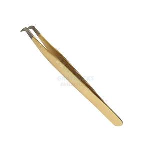 Pinzas para pestañas de acero inoxidable, pinzas para extensión de pestañas de belleza, logotipo personalizado puntiagudo multiusos - Product Image 3