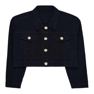 Conjuntos de pantalones cortos de mezclilla de moda para mujer, Chaqueta corta con cremallera elástica, chaqueta de mezclilla, conjunto de dos piezas para mujer - Product Image 5