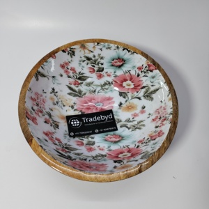 สติกเกอร์ไม้พิมพ์ลายอีพอกซีเรซินและชามสลัดไม้มะม่วง - Product Image 3