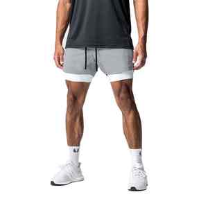 New 2 in 1 Running Training Sport <b>Shorts</b> Quick Dry <b>Zip</b> Side <b>Pocket</b> Gym Fitness mesh <b>shorts</b> Joggers Fitness Athletic Workout gym - Product Image 2