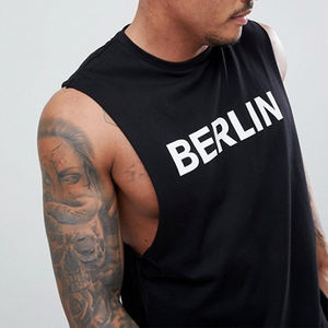 Camiseta sin mangas informal para gimnasio para hombre, Camiseta deportiva Lisa para culturismo, camiseta sin mangas en blanco de punto de talla grande para uso en el gimnasio - Product Image 6