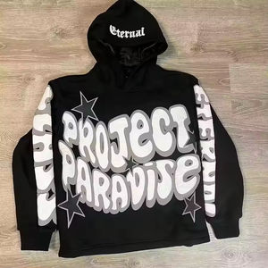 Sudadera con capucha de algodón de peso pesado Unisex invierno-digno de pantalla impresa personaje bordado técnicas lavadas sudaderas con capucha para hombres MUKKA SPORTS - Product Image 2