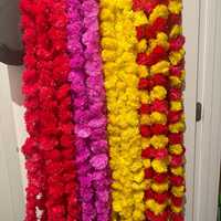 Bunga Marigold buatan bunga Marigold dekorasi Diwali oranye dan kuning karangan bunga Marigold dengan harga terbaik