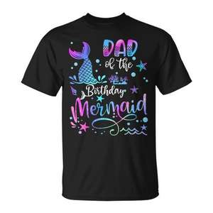T-shirts de fête sirène assortis pour la famille (papa, maman et enfants) pour événements promotionnels - Product Image 1