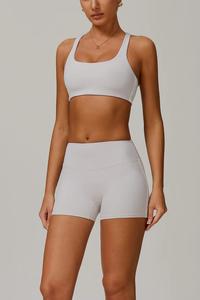 Made in Pakistan 2024 latest fresh design Yoga Set Fitness Wear <b>Women</b> Sport Bra And <b>short</b> Set - Product Image 4