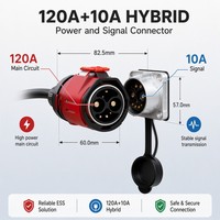 Connecteur hybride étanche Jnicon MJ32 120A à verrouillage rapide, mâle-femelle, IP67, pour stockage d'énergie BMS, prise d'alimentation