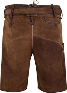 SHORT BAVAROIS LEDERHOSEN CUIR DAIM TRACHTEN HOMME PORTE LE SHORT OKTOBERFEST - Product Image 4