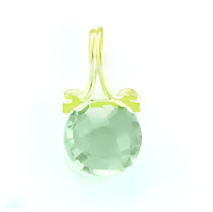 Forma redonda verde amatista piedra preciosa 925 plata esterlina chapado en oro estilo moderno colgante de moda para Unisex - Product Image 5