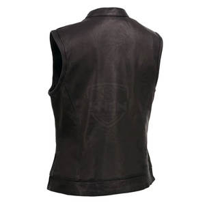 Chaleco de cuero transpirable para hombre, Chaleco de cuero transpirable ligero de diseño único para hombre - Product Image 3