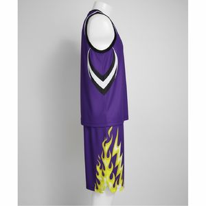 ชุดบาสเก็ตบอลมืออาชีพ เสื้อแขนกุด กางเกงขาสั้น ผ้าระบายอากาศ สำหรับการแข่งขัน ฝึกซ้อม และชุดทีม - Product Image 3