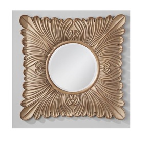 Tournesol en forme d'or de haute qualité en fonte d'aluminium décoratif salon miroir mural meilleure vente - Product Image 2