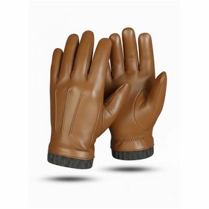 Guantes de invierno de piel de oveja para hombre - Product Image 3