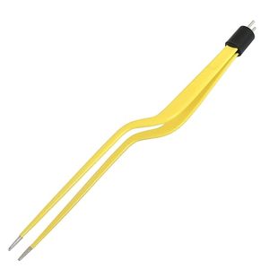Bipolar Bayonet Forceps Stainless Steel Manual 7.75" Foot <b>Activated</b> Yellow <b>Surgical</b> <b>Instruments</b> by IMANS - Product Image 2