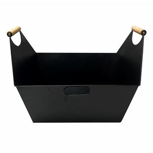 Caddy de madera para almacenar utensilios, carrito 2 en 1 con mango de Metal para decoración de mesa, soporte para cubiertos con acabado Natural, novedad - Product Image 2