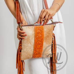 LW 2024สไตล์วินเทจกระเป๋าสะพายข้างหนังแท้แบบพกพาสำหรับฤดูใบไม้ผลิ - Product Image 5
