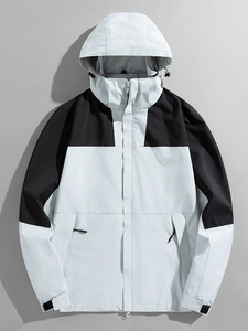 Chaqueta Deportiva Casual de Invierno para Hombre, con Cremallera, Impermeable, Cortavientos, de Poliéster, con Capucha, Estilo Pullet, con Bolsillos, al por Mayor - Product Image 4