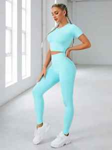 Top Trending Women's Breathable 100% Cotton Yoga Set with Elastic Waist <b>Animal</b> Pattern 2-Piece Set - Product Image 6