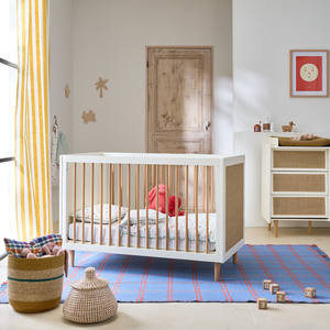 Cuna de Bebé Dodo Cuna de Bebé Fabricada En Madera de Caoba Alta Calidad Con Madera Natural y color blanco para salón. - Product Image 2