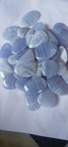 Agate bleue de qualité supérieure, pierre précieuse de guérison, formes variées pour la fabrication de colliers et de bijoux, prix de gros disponible - Product Image 5