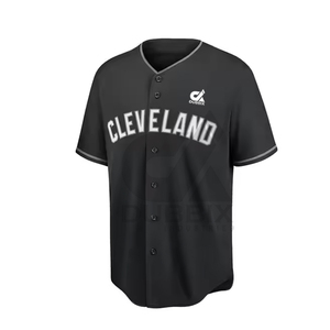 Uniforme de baseball personnalisé pour hommes avec nom d'équipe, 100 % polyester, imprimé par transfert thermique, motif 3D, logo avant, vente en gros OEM - Product Image 3