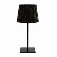Lampe de table sans fil créative en osier tressé avec variateur tactile, autonomie de 5 heures, antidérapante, pour hôtel, café, bar et terrasse