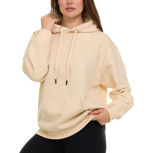 Femmes hiver à capuche surdimensionné pull coton polaire sweats à capuche chaud Logo personnalisé mode à capuche en gros - Product Image 1