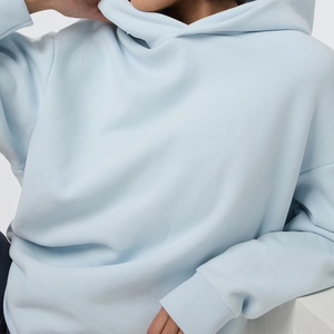 Sweat à capuche en tricot d'hiver surdimensionné pour femmes, en coton biologique, pull, polaire écologique, manches chauve-souris, sweat à capuche - Product Image 3