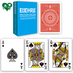 Cartes à jouer pour le jeu de poker Euchre, 72 cartes par jeu, papier à cœur noir 310 g/m² avec revêtement à base d'eau, haute qualité pour le jeu - Product Image 2