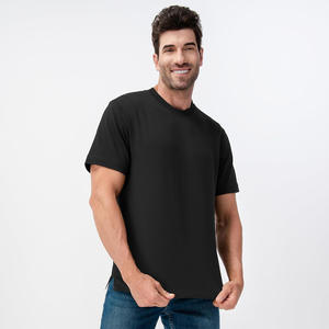 Camisetas de Algodón para Hombre, Cuello Redondo, Manga Corta, Corte Regular, Cómodas, Ligeras, Transpirables, Ecológicas, Estilo Hip - Product Image 1