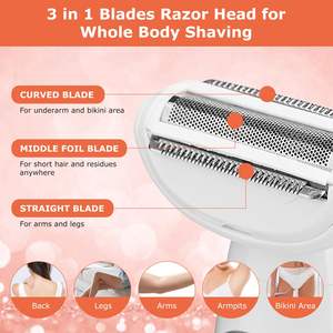 Afeitadora Eléctrica 5 en 1 para Mujer, Carga USB, Resistente al Agua IPX7, para Cara, Nariz, Axilas, Línea del Bikini y Zonas Íntimas Femeninas - Product Image 4