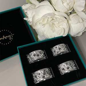 ห่วงรัดผ้าเช็ดปากหวายสำหรับตกแต่งโต๊ะแหวนผ้าเช็ดปากที่ทันสมัยสำหรับประสบการณ์การรับประทานอาหารที่หรูหรา - Product Image 1