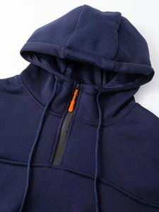 Nouvelle mode de sweats à capuche personnalisés à fermeture éclair et impression bouffante à vendre dernier style de sweats à capuche pour hommes de couleur unie de grande taille - Product Image 3
