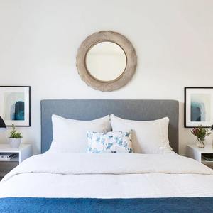 Square for <b>Gold</b> Art Deco Wall <b>Mirror</b> with Fluted Textured Frame and Rope Detail for Wedding Living Room Entryway - Product Image 2