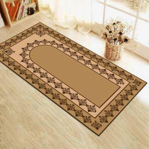 Brown Prayer <b>Rug</b>, Beige Prayer <b>Rug</b>, Spiritual <b>Rug</b>, Islamic <b>Rug</b>, Elegant Design <b>Rug</b>,Nonwoven <b>Thin</b> <b>Rug</b> - Product Image 2