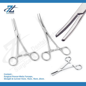 คีมสำหรับผ่าตัดหลอดเลือดสเตนเลสแบบโค้ง180มม. สเปนเซอร์เวลล์คุณภาพสูงเครื่องมือผ่าตัดด้วยมือประเทศผู้ผลิตปากีสถาน - Product Image 2