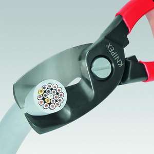 Knipex Cable Shears Twin Cutting <b>Edge</b> Burnished <b>Plastic</b> Coated Handles Scissor & Shear Product - Product Image 3