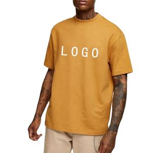 T-shirt personnalisé à épaules tombantes pour hommes 100% coton Tissu éponge français Stock lourd avec motif de lettres Vente en gros - Product Image 1