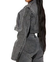 Blouson en jean unisexe 2026 Printemps Vintage Coton Coupe-vent Respirant Séchage rapide Longueur standard Manches longues Vêtement d'extérieur Avant